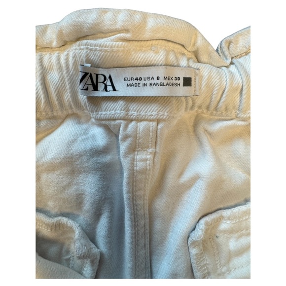 ZARA white high waisted denim shorts - Picture 5 of 5